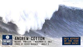 Andrew Cotton at Nazaré 3  - 2018 Wipeout of the Year Award Entry - WSL Big Wave Awards