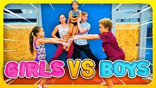 Girls VS Boys Gymnastics Stick It Challenge| Rachel Marie