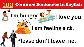 100 Common Sentences in English | Learning English Speaking | Daily English #01