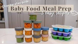 HOW TO MEAL PREP BABY FOOD // 5 Easy Recipes for 6-8 month old baby