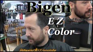 Bigen EZ Color hair color review video / Straight Razor Shave around beard 2014