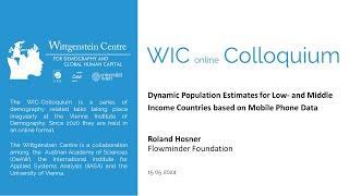 Dynamic Population Estimates for Low- and Middle Income Countries based on Mobile Phone Data