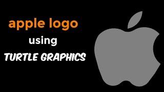 apple logo using turtle graphics | python | shubhankar codes |