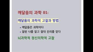 선비수학자의 깨달음의 과학 01 깨달음은 과학이다 - 의식과 영혼 본성에 대한 뇌과학적 정신의학적 고찰 - 영아진여심법嬰兒眞如心法 내 영혼과 소통하기