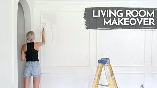 Living Room Makeover | How to Install Picture Frame Molding