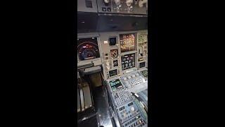 An Airbus A330 flight deck from the Captain's perspective.