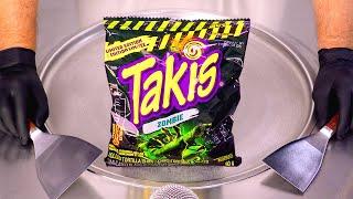 Zombie Takis Ice Cream Rolls! Spicy + Sweet Halloween Treat ASMR