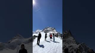 Experience the clear sunny sky on TOP OF EUROPE mountain peak Jungfrau