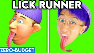 LICK RUNNER WITH ZERO BUDGET! (FUNNY LICK RUNNER APP GAME PARODY BY LANKYBOX!)