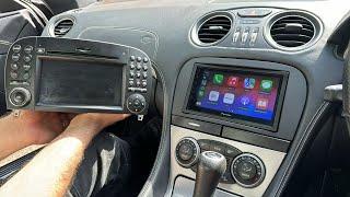 Mercedes SL350 (R230) Stereo Upgrade PIONEER SPH-DA77DAB Wireless Apple CarPlay & Android Auto DAB