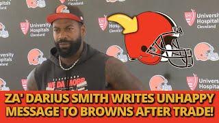 URGENT! ZA'DARIUS SMITH DISAPPOINTED WITH BROWNS! REASON REVEALED! BROWNS NEWS