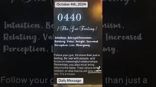 Daily Message October 4th, 2024