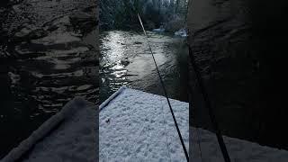 Fishing on the first snow day of the year!