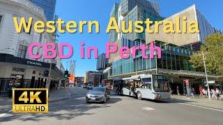 【4K Walk】Walking in Perth CBD in Western Australia 2024