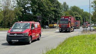 South Wales Fire & Rescue Full Urban Search And Rescue Team convoy Responding