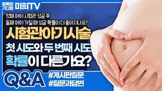 시험관아기시술 1차, 2차, 3차마다 성공률이 달라진다던데, 언제 가장 성공 확률이 높을까?