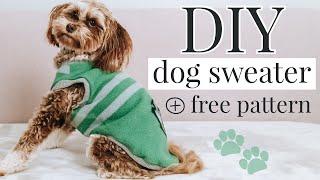 DIY fleece dog sweater + FREE PATTERN *very easy*