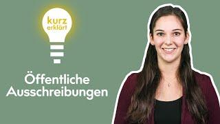 Öffentliche Ausschreibungen - Kurz erklärt #1 | B_I MEDIEN