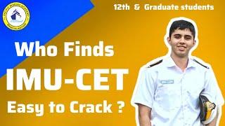 Who find imu cet easy to crack? #imucetpreparation #maritimeinstitute #merchantnavy #merchantmarine