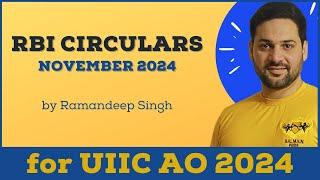 RBI Circulars Gist October 2024 for UIIC AO 2024