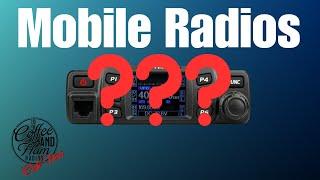 Mobile Radios with Coffee and Ham Radios