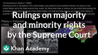 Rulings on majority and minority rights by the Supreme Court | Khan Academy