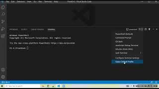 How to convert powershell to CMD in vscode
