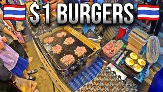 Would You Try This $1 Burger? | Bangkok, Thailand