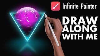 Infinite Painter Tutorial #3 Neon Planet