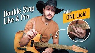 Country Guitar Lesson - Double Stop Like A Pro With ONE LICK