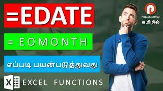 Excel Functions and Formulas | #EDATE and #EOMONTH | Prabas MS Office