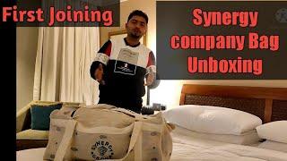 Synergy Bag unboxing / synergy First joining / first joining of crew