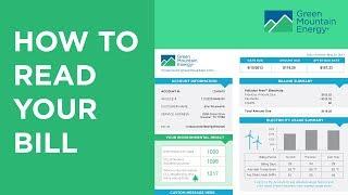 How To Read Your Green Mountain Energy Bill