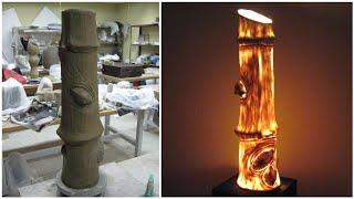 [대나무 도자기 조명 만들기] Sculpting a Bamboo pottery lighting | 도마담 DOMADAM