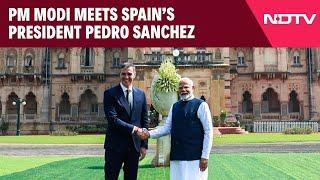 PM Modi Meets Spain’s President, Pedro Sanchez At Vadodara’s Laxmi Vilas Palace In Gujarat