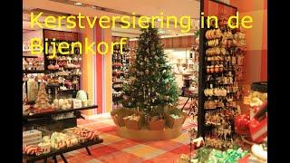 Kerstversiering kijken in de Bijenkorf