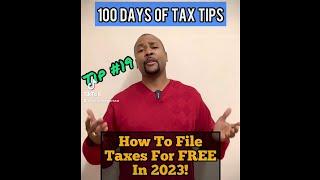 How to file taxes for FREE in 2023? | Tip No. 19 #shorts #100DOTT