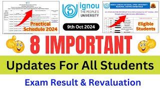 IGNOU Released 8 Important Updates For All Students | Practical VIVA Schedule | Results | Grade Card