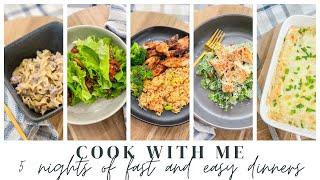 COOK WITH ME // 5 NIGHTS OF FAST AND EASY FAMILY DINNERS // CHARLOTTE GROVE FARMHOUSE