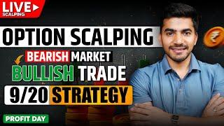 Live Option Scalping: Bullish Trade in a Bearish Market | 9/20 Strategy