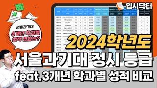 2024 서울과기대 정시등급(+3개년 학과별 성적비교)