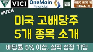 실적이 우상향하는 미국 고배당주 5종목 소개