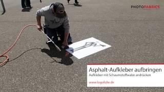 Aufkleber anbringen - Asphaltaufkleber - Floorgraphics - 3D Street Art Illusion