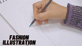 Fashion Illustration By Designer Nishat Mirza For Beginners // Easy And Quick