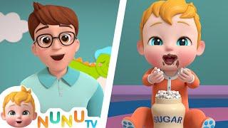 Yes Papa | Not eating Sugar | Song For Kids | Nursery Rhymes & Kids Songs | NuNu Tv