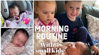 MORNING ROUTINE WITH A 3 YEAR OLD, 1 YEAR OLD & NEWBORN!