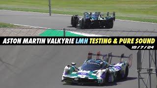 NEW Aston Martin Valkyrie LMH TESTING at Donington Park - Pure V12 Sound!