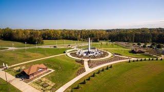 Aerial View of Triad Park Field of Honor, NC, in 4K