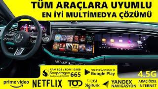 Tüm Araçlara Uyumlu Netflix +Youtube + GooglePlay + Yandex Navigasyon !