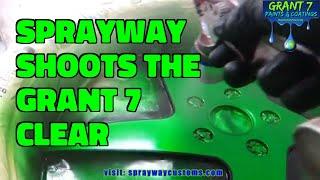 Candy Green Forgiatos with Grant 7 Clear coat Painted by @SprayWayCustoms